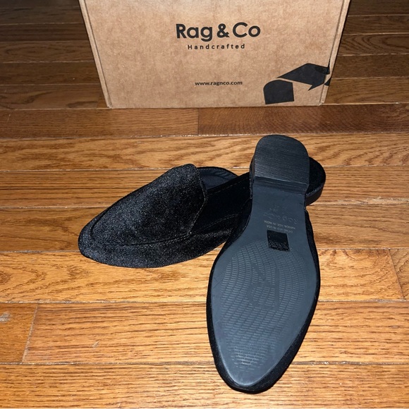 Rag & Co Black Batiste Velvet Mule Women’s Size 8 Slip-On Handcrafted - Picture 4 of 10